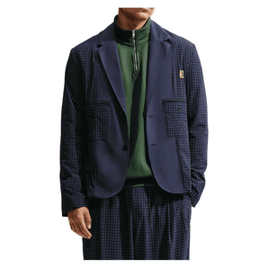 Men's Club Rules Helios Sports Blazer,Apparel,Nike,451 Obsidian/Black,XS,Tennis Express,IQ8449-451