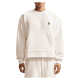 Men's Club Rules French Terry Crew-Neck Sports Sweatshirt,Apparel,Nike,133 Sail/Black,XS,Tennis Express,IR0981-133