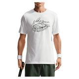 Men's London Court Dri-FIT Standard Tennis Tee,Apparel,Nike,100 White,XS,Tennis Express,IR4937-100