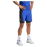 Mens Short and Tight Tennis Set Lucid Blue and Black-Apparel-Adidas-IT2264_3-Tennis Express