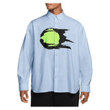 Men's Club Rules Long-Sleeve Sports Oxford Top,Apparel,Nike,407 Hydrogen Blue,XS,Tennis Express,IU0798-407