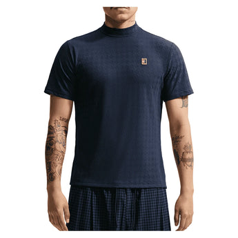 Men's Sportswear Club Short-Sleeve Mock-Neck Top,Apparel,Nike,451 Obsidian,XS,Tennis Express,IU0800-451