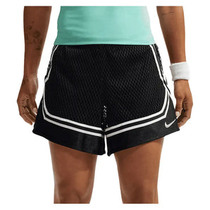 Women's New York Court Slam High-Rise Tennis Short,Apparel,Nike,010 Black/White,XS,Tennis Express,IU1281-F26-010-3