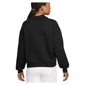 Women's Court Collection Long Sleeve Fleece Tennis Top Black,Apparel,Nike,,,Tennis Express,IU3253-010_1