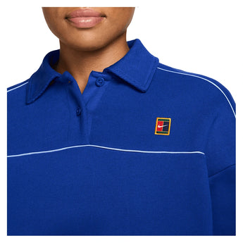 Women's Court Collection Long Sleeve Fleece Tennis Top Old Royal,Apparel,Nike,,,Tennis Express,IU3253-417_12