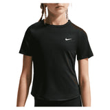 Girls' Dash Dri-FIT Short-Sleeve Training Top,Apparel,Nike,010 Black/White,XS,Tennis Express,IU3746-010