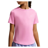 Girls' Dash Dri-FIT Short-Sleeve Training Top,Apparel,Nike,621 Pink Rise/White,XS,Tennis Express,IU3746-621