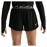 Girls' Dash Dri-FIT Mid-Rise Running Shorts Black and White,Apparel,Nike,,,Tennis Express,IV5475-010