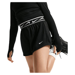 Girls' Dash Dri-FIT Mid-Rise Running Shorts Black and White,Apparel,Nike,,,Tennis Express,IV5475-010_1