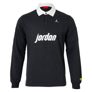 Men's Air Jordan Brooklyn Long-Sleeve Polo Shirt Anthracite and Sail, Nike, Anthracite/Sail, Tennis Express, IV7354-060H26-ANTHRACITE-SAIL-1