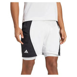 Mens Short and Tight Tennis Set White and Black-Apparel-Adidas-IW6199-3-Tennis Express