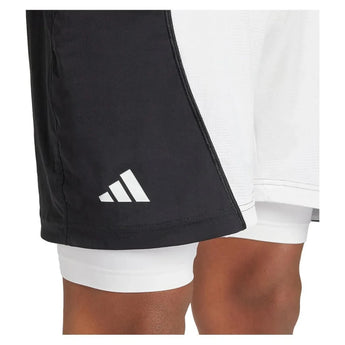 Mens Short and Tight Tennis Set White and Black-Apparel-Adidas-IW6199-7-Tennis Express