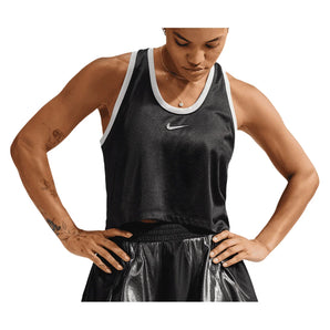 Women's Naomi Osaka New York Court Tennis Tank, Nike, 010 Black/Metallic Silver, Tennis Express, IW8571-F26-010-BLACK-METALLIC-SILVER-1