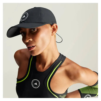 Women's Stella McCartney Running Cap Black and White-Apparel-Adidas-IX6608_8-Tennis Express