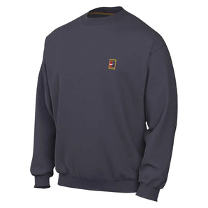 Men's Court Collection French Terry Long Sleeve Tennis Crew, Nike, 013 Gridiron, Tennis Express, IX8517-H26-013-GRIDIRON-1