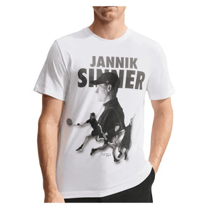 Men's Jannik Sinner Court Dri-FIT Graphic Tennis T-Shirt, Nike, 100 White, Tennis Express, IZ2725-H26-100-WHITE-1
