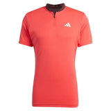 Men's Freelift Pro Tennis Polo Semi Lucid Red-Apparel-Adidas-JC9295-S25-1-Tennis Express