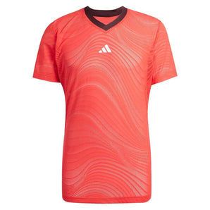 Men's Freelift Mesh Pro Tennis Top Semi Lucid Red-Apparel-Adidas-JD8633-S25-1-Tennis Express