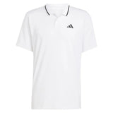 Men's Club Pique Tennis Polo White-Apparel-Adidas-JD8644-S25-1-Tennis Express