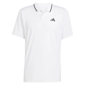 Men's Club Pique Tennis Polo White-Apparel-Adidas-JD8644-S25-1-Tennis Express