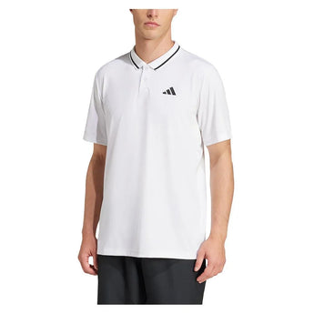 Men's Club Pique Tennis Polo White-Apparel-Adidas-JD8644-S25-3-Tennis Express