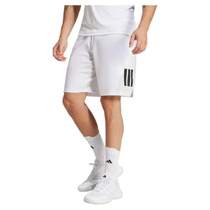 Men's Club 3 Stripe 7 inch Tennis Short White-Apparel-Adidas-JE0408_4-Tennis Express