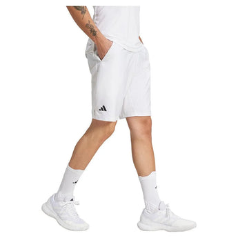 Men's Club 3 Stripe 7 inch Tennis Short White-Apparel-Adidas-JE0408_6-Tennis Express