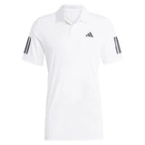 Men's Club 3 Stripe Tennis Polo White-Apparel-Adidas-JE0412-S25-1-Tennis Express