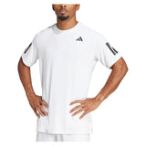 Men's Club 3 Stripe Tennis Top White-Apparel-Adidas-JE0413-S25-3-Tennis Express