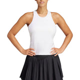 Women's Climacool Mid Length Y Tennis Tank White-Apparel-Adidas-JE7101-S25-1-Tennis Express