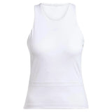 Women's Climacool Mid Length Y Tennis Tank White-Apparel-Adidas-JE7101-S25-Tennis Express