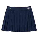 Women's Roland Garros Tennis Skort,Apparel,Lacoste,423 Navy,2(EUR34),Tennis Express,JF3387-423-1