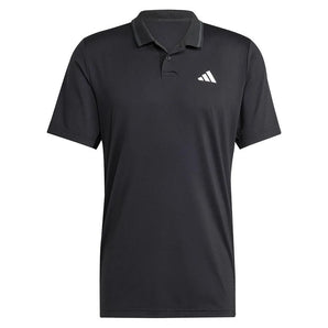 Men's Club Pique Tennis Polo Black-Apparel-Adidas-JF8424-S25-1-Tennis Express