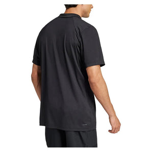 Men's Club Pique Tennis Polo Black-Apparel-Adidas-JF8424-S25-4-Tennis Express