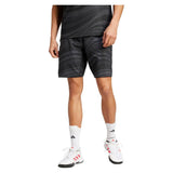 Men's Club Graphic 7 inch Tennis Shorts Carbon and Black-Apparel-Adidas-JF8426-S25-3-Tennis Express