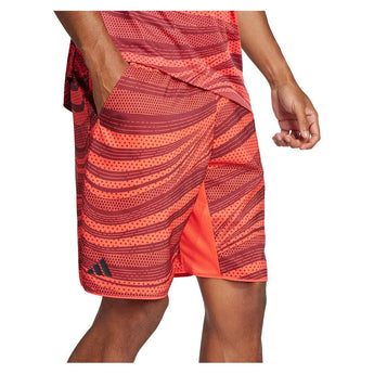 Men's Club Graphic 7 inch Tennis Short Semi Lucid Red and Shadow Red-Apparel-Adidas-JF8427-S25-7-Tennis Express