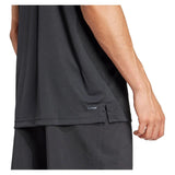 Men's Club 3 Stripe Tennis Polo Black-Apparel-Adidas-JG0985-S25-7-Tennis Express