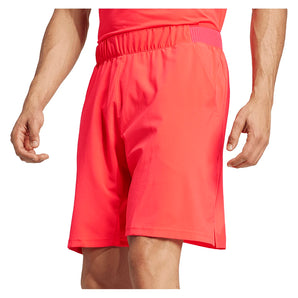 Men's Club Stretch Woven 9 inch Tennis Shorts Semi Lucid Red-Apparel-Adidas-JG0995_2-Tennis Express