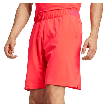 Men's Club Stretch Woven 9 inch Tennis Shorts Semi Lucid Red-Apparel-Adidas-JG0995_2-Tennis Express
