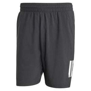 Men's Club 3 Stripe 7 inch Tennis Short Black-Apparel-Adidas-JG3589-S25-1-Tennis Express