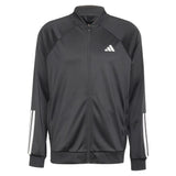 Men's 3 Stripe Knit Tennis Jacket Black-Apparel-Adidas-JH3279-S25-1-Tennis Express