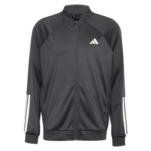 Men's 3 Stripe Knit Tennis Jacket Black-Apparel-Adidas-JH3279-S25-1-Tennis Express