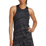 Women's Club Graphic Tennis Tank Carbon-Apparel-Adidas-JH3349-S25-1-Tennis Express