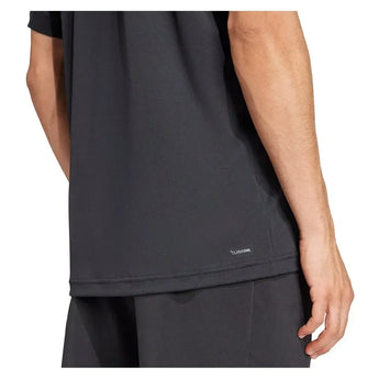 Men's Club Henley Tennis Polo Black-Apparel-Adidas-JH3393_5-Tennis Express