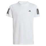 Boys' Club 3 Stripe Tennis Tee White-Apparel-Adidas-JI9249-1-Tennis Express
