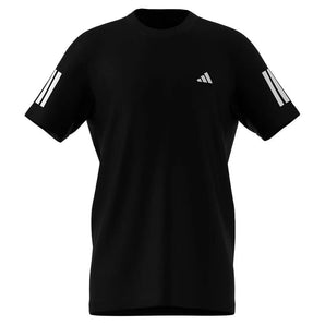 Boys' Club 3 Stripe Tennis Top Black-Apparel-Adidas-JI9250-Tennis Express