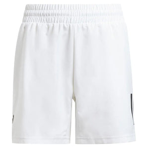 Boys' Club 3 Stripe Tennis Short White-Apparel-Adidas-JI9253-1-Tennis Express