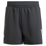 Boys' Club 3 Stripe Tennis Short Black-Apparel-Adidas-JI9254-1-Tennis Express
