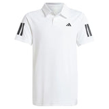 Boys' Club 3 Stripe Tennis Polo White-Apparel-Adidas-JI9262-1-Tennis Express