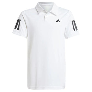 Boys' Club 3 Stripe Tennis Polo White-Apparel-Adidas-JI9262-1-Tennis Express